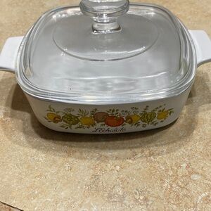 Vtg Corning Ware 378MA Spice Of Life L'Echalote A-1-B 1 Qt Casserole Orig. Lid